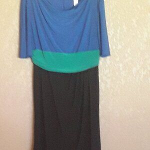 Serengeti Catalog Dress - Blue, Green and Black XL
